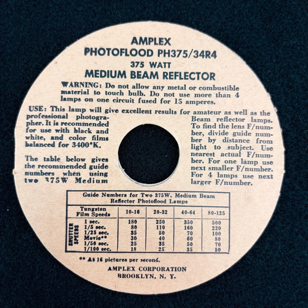 VTG Amplex Photoflood PH375 34R4 Med Beam Reflector Lamps 375 Watt 115 120V Case